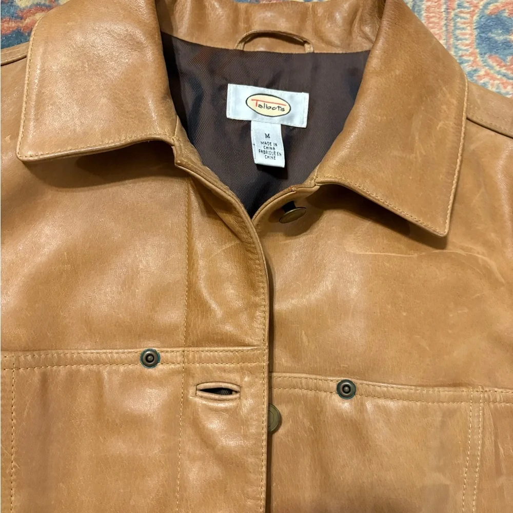 Talbots leather jacket size medium - Picture 2 of 10
